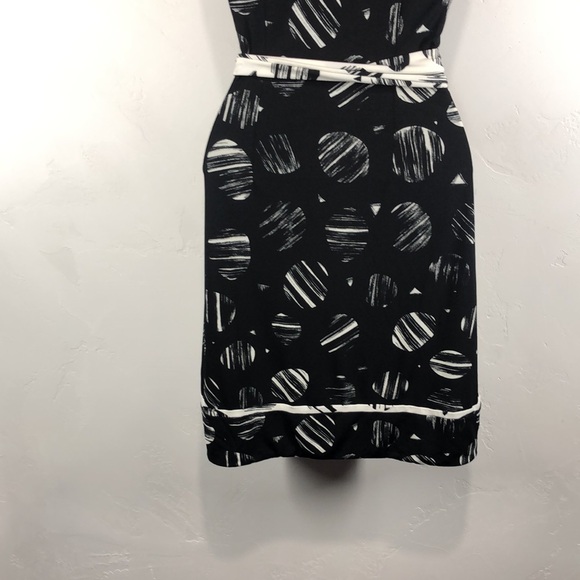 BCBGMAXAZRIA black and white dot faux wrap dress size xs - Picture 8 of 10